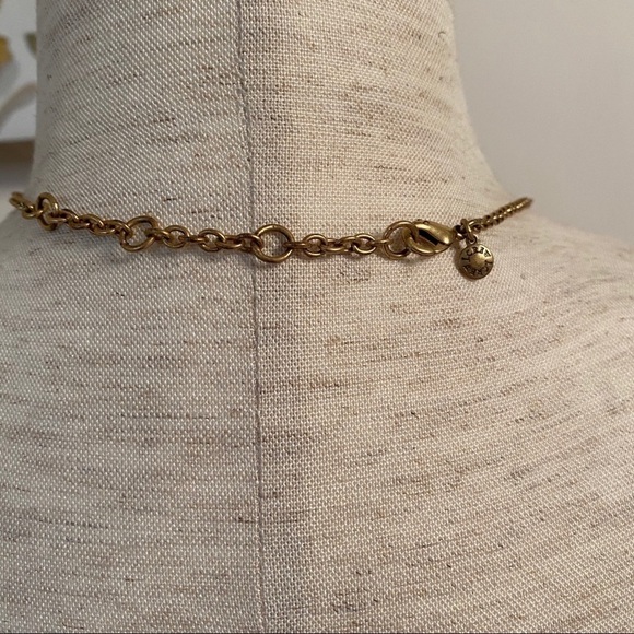 J. Crew brass rhinestone arrow pendant necklace - Picture 4 of 7